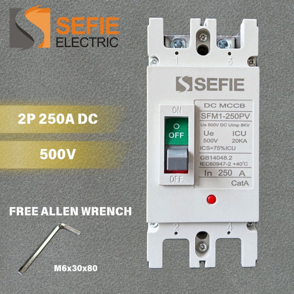 Free Allen Wrench 2P DC MCCB 100A / 125A / 160A / 200A /250A  Factory Direct Quality Guaranteed — view 5