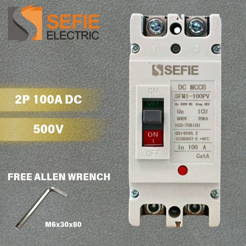 Free Allen Wrench 2P DC MCCB 100A / 125A / 160A / 200A /250A  Factory Direct Quality Guaranteed — view 4