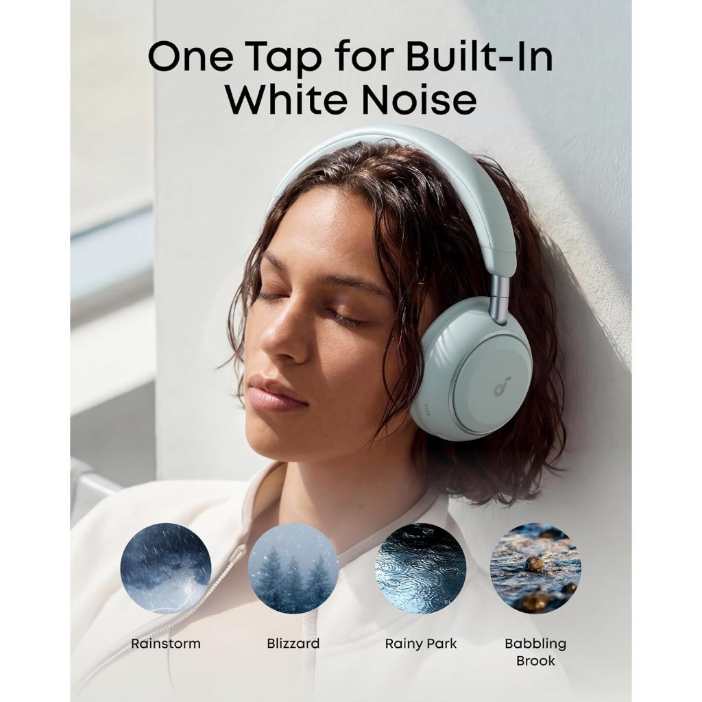 【New, WITH GIFT】ANKER Soundcore Space 2 Active Noise Cancelling Headphones, Comfortable Fit, 50H Playtime, LDAC Hi-Res Wireless Audio, Dual Connection, Clear Calls, Bluetooth 6.1, Nap Mode, W — view 5