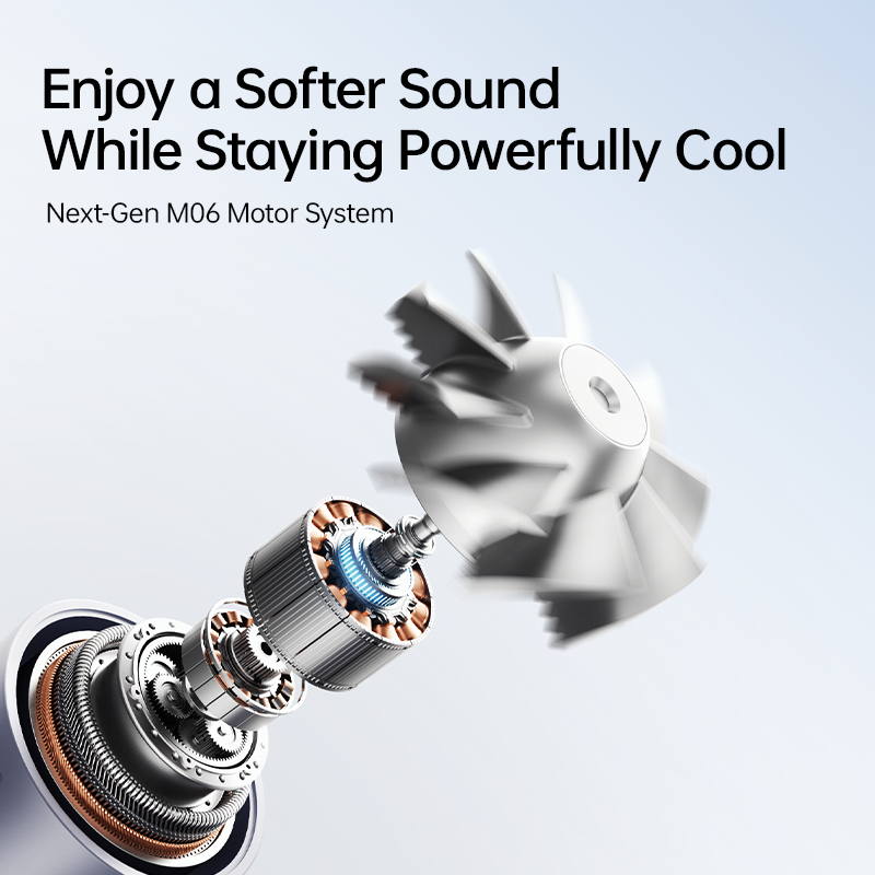 「5.15 NEW」JISULIFE Handheld Fan 9S  Rechargeable USB Fans Portable LED Display Fan With 5 Gears Strong Wind Electric Mini Fan Suitable for Outdoor and Office Life9 — view 6