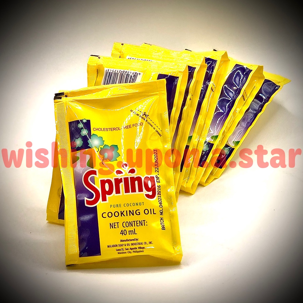 Spring Pure Coconut Cooking Oil 40ml/sachet Shopee Philippines