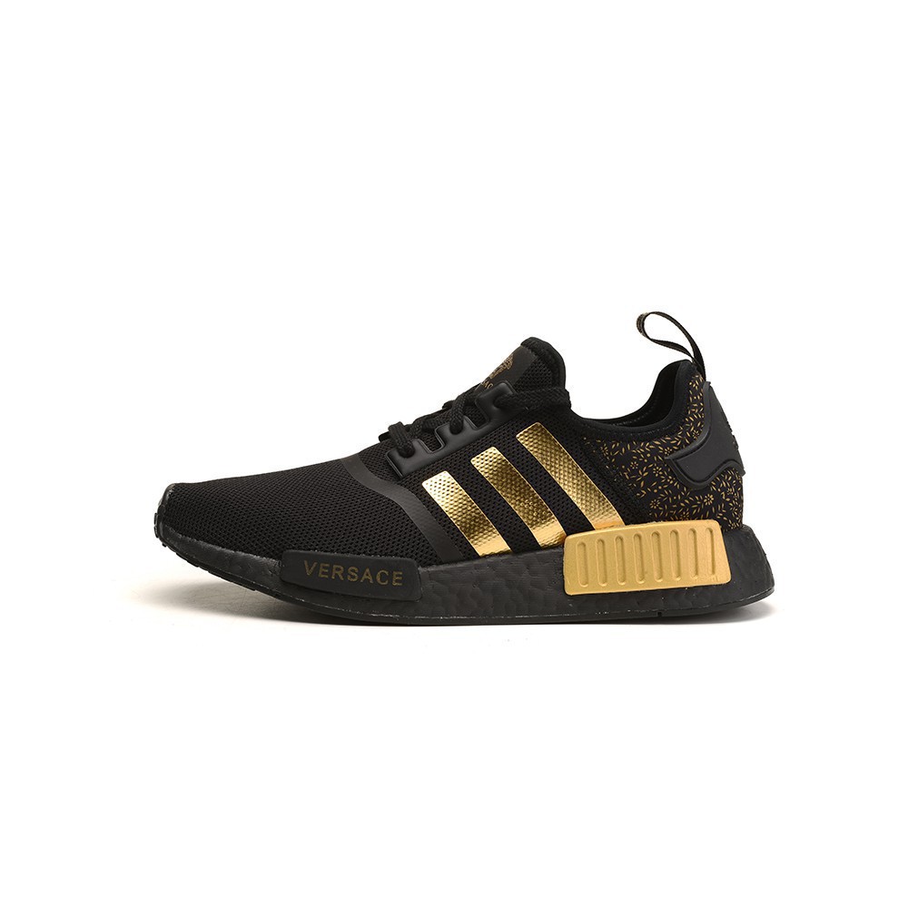 shoes nmd black and gold