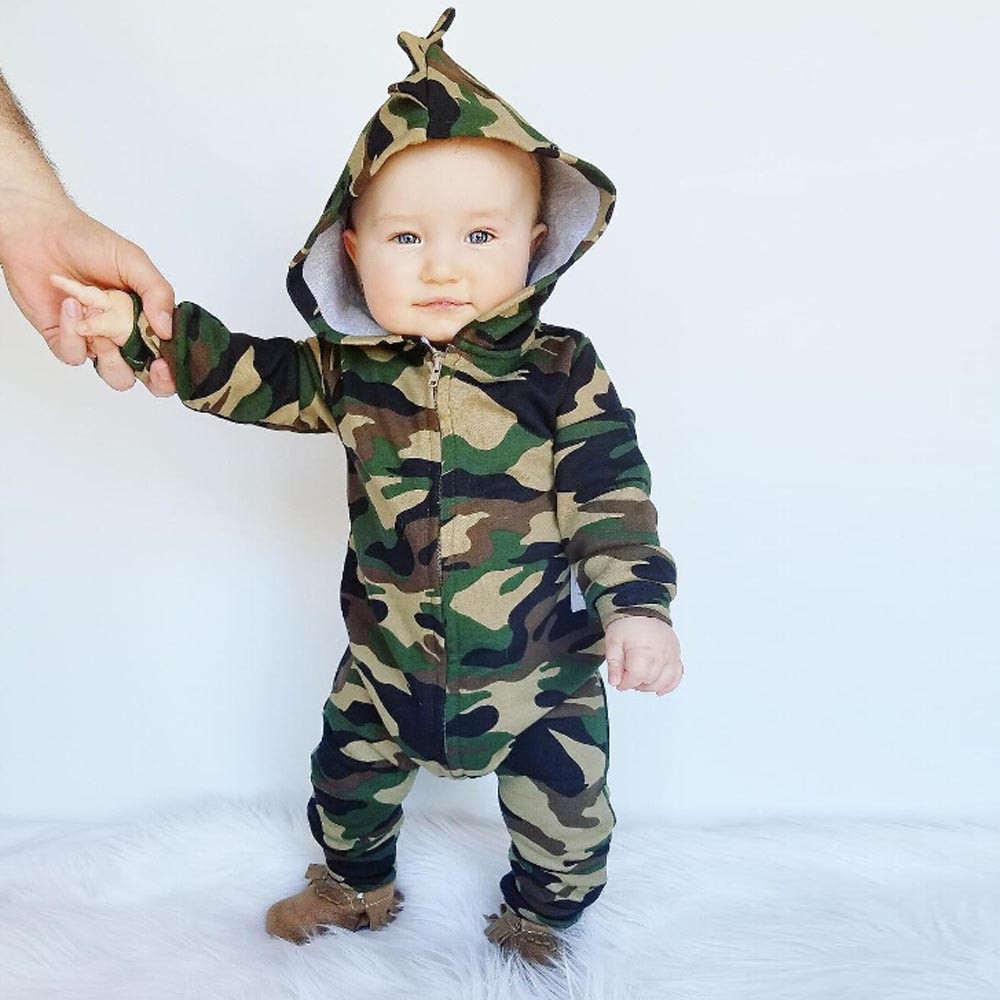 infant camo overalls