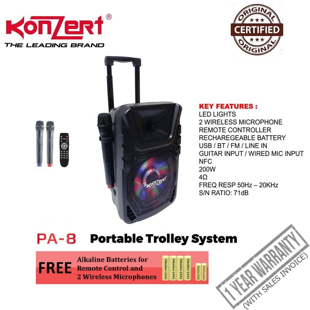 konzert trolley speaker pa 8