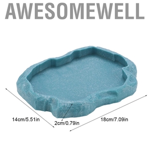 Awesomewell Lizard bowl  reptile mini resin food and water for turtle #8