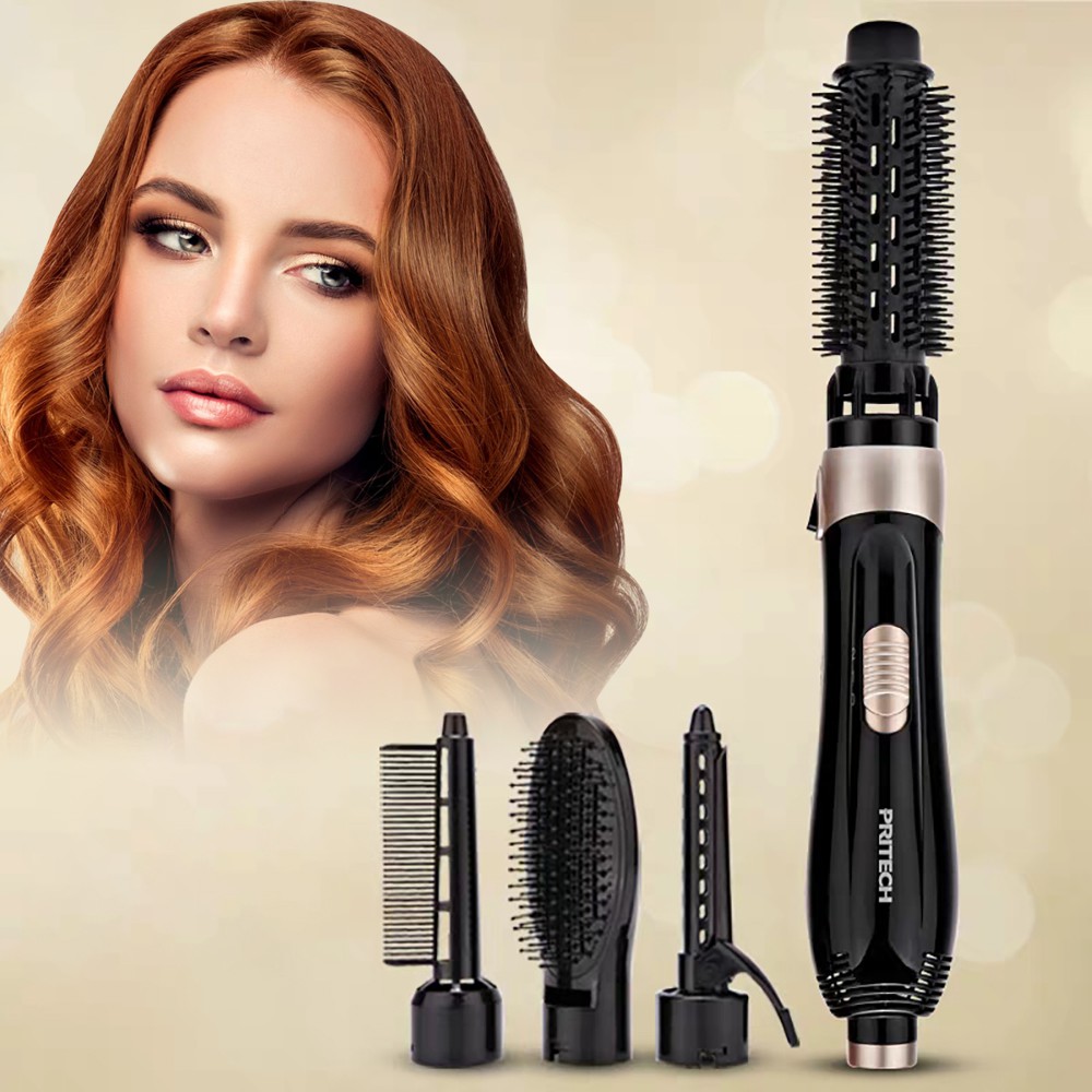 ☄♕4 In 1 Hair dryer Brush Curling Straightener Iron Wand Electric Hot Dryer  Curl Hair Styling Brush | Shopee Philippines