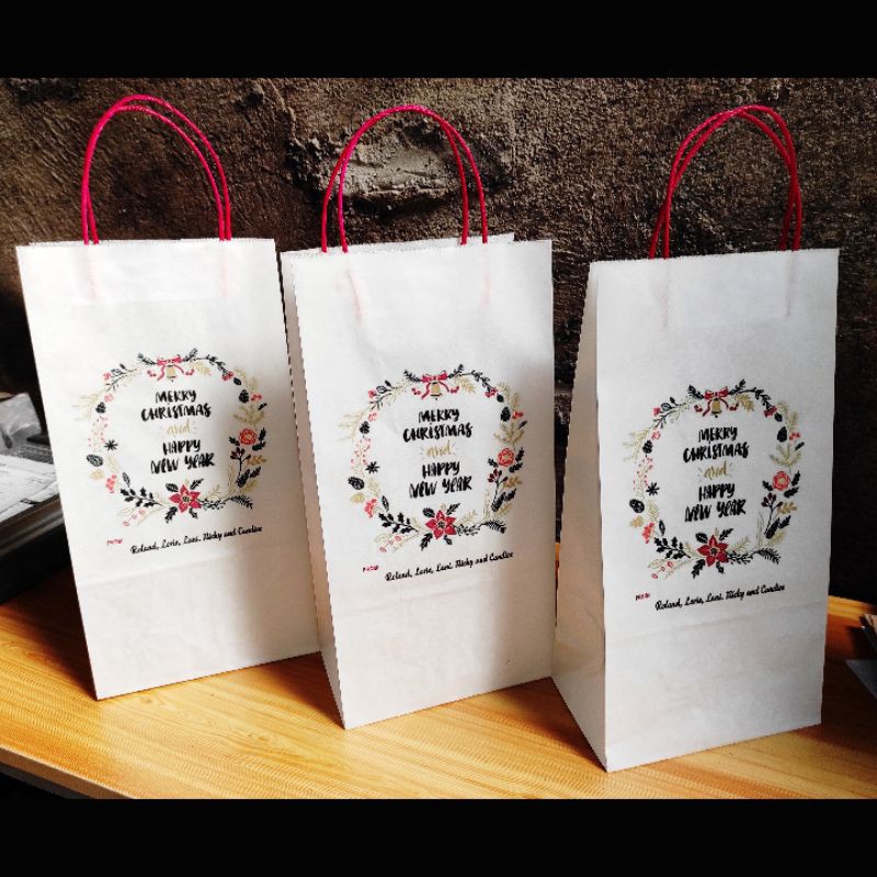 Personalized White Paper Bags with Handle Shopee Philippines