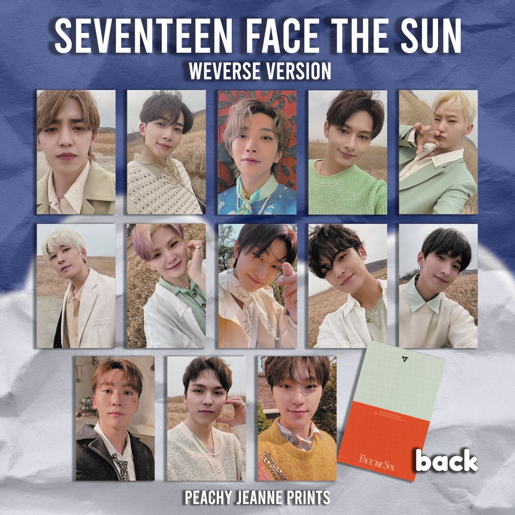 SEVENTEEN FACE THE SUN ALBUM WEVERSE VERSION PHOTOCARDS Shopee