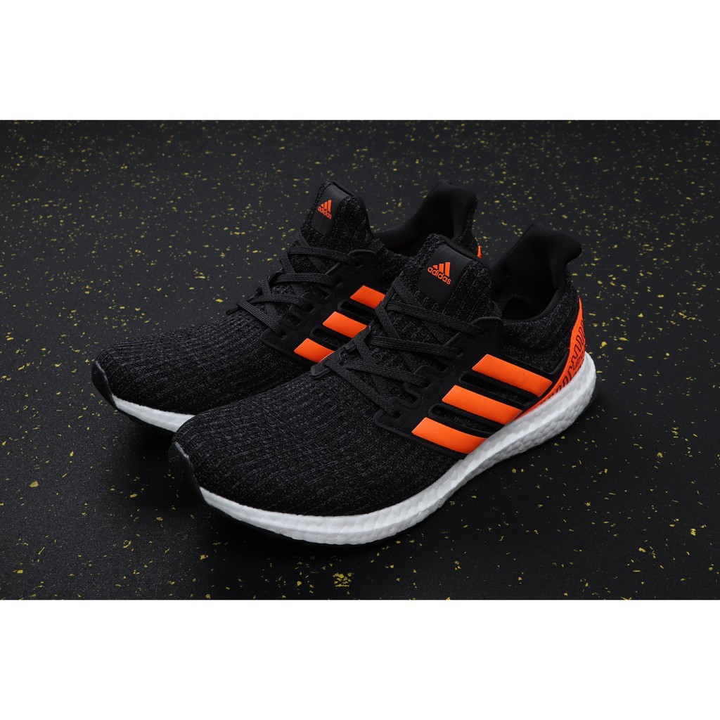 ultra boost black and orange