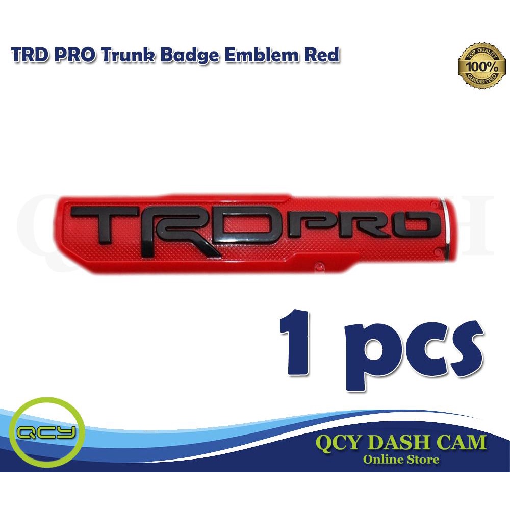 TRD Pro LH RH Side Front Door Badge Nameplate Emblem Decoration Red
