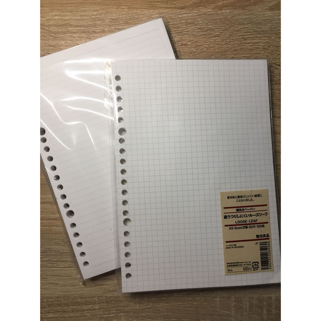 muji loose leaf a4 b5 a5 shopee philippines