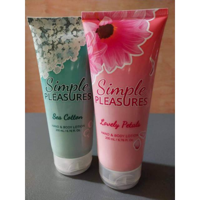 simple pleasures body lotion