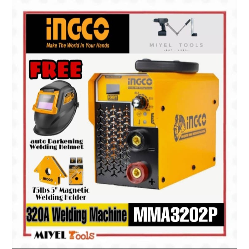INGCO 320A Inverter Welding Machine Arc MMA Portable IGBT ING MMA3202P 100 PURE COPPER