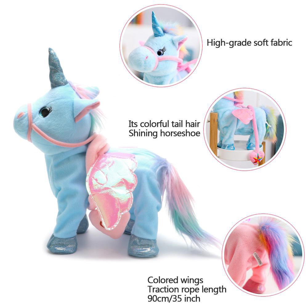 walking singing unicorn toy