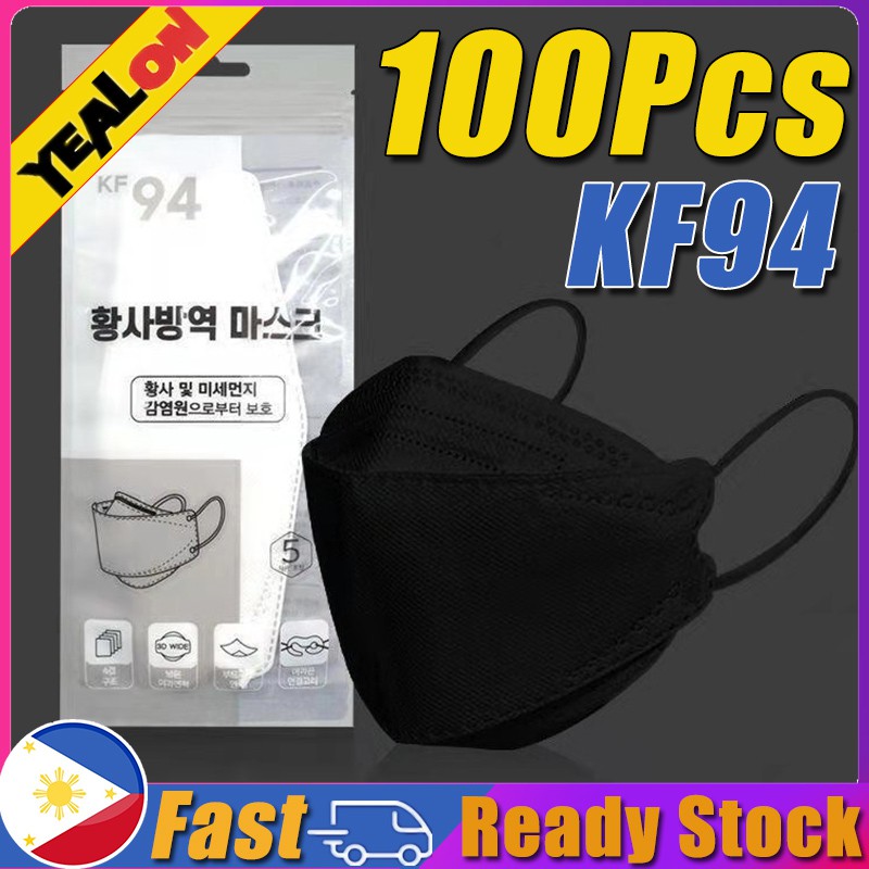 100Pcs KF94 Mask Korea Korean Style Face Mask Washable Original Kn94