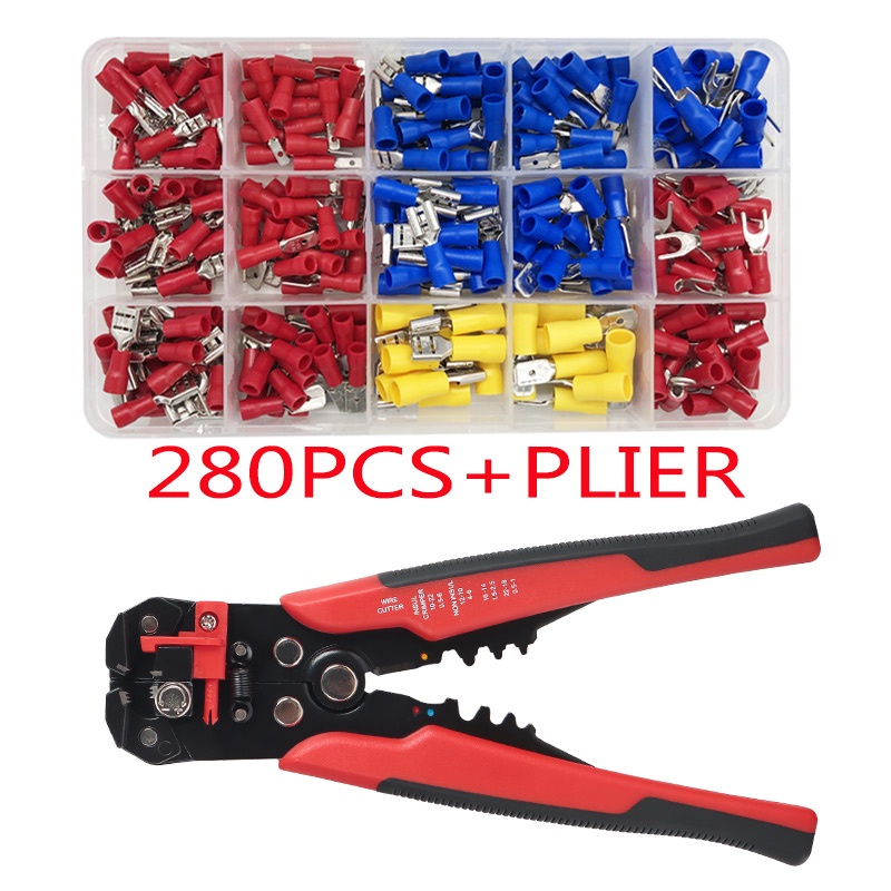 280pcs Electrical Assorted Insulated Wire Cable Terminal Crimp Connector Spade Set Kit Shopee 