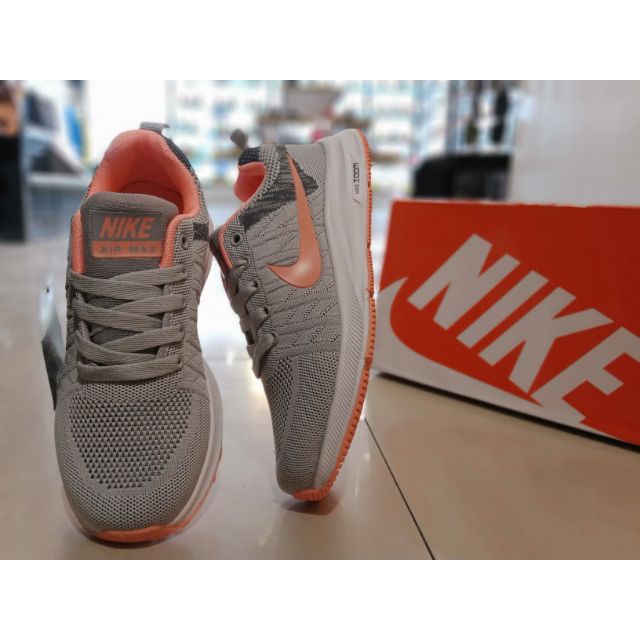 nike pink gray running shoes