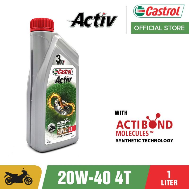 Castrol Activ 4T 20W-40 Engine Oil 1 Liter | Shopee Philippines