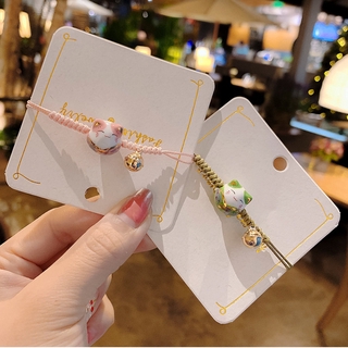 #Limited Deal# Fashion Bracelet Jewelry Korean Fabric Ceramic Cat Couple Pendant Bracelet for Girl