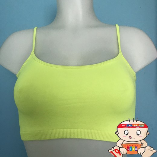 neon green sports bra