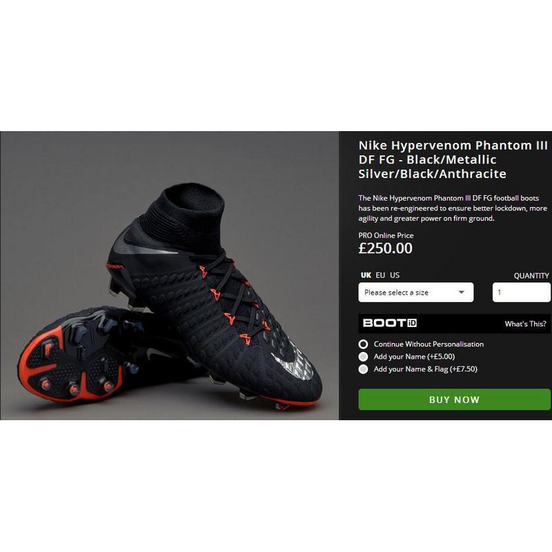 Nike Hypervenom Phantom 3 III FG Black Royal Soccer Cleats