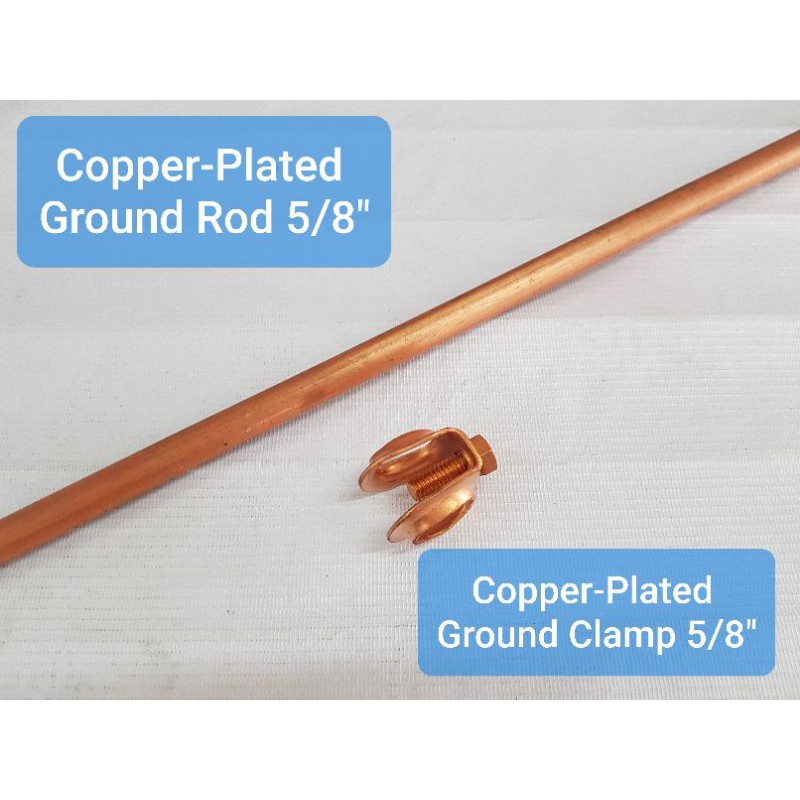 Ground Rod 5/8" x 4.75 feet 5ft Copper Plated with or without Ground