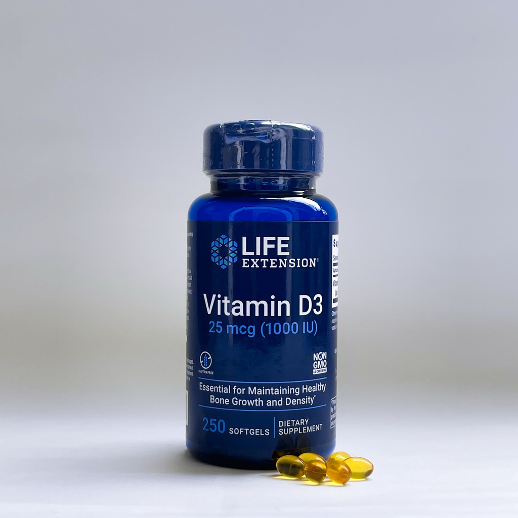 Life Extension, Vitamin D3, 25 mcg (1,000 IU), 250 Softgels Shopee