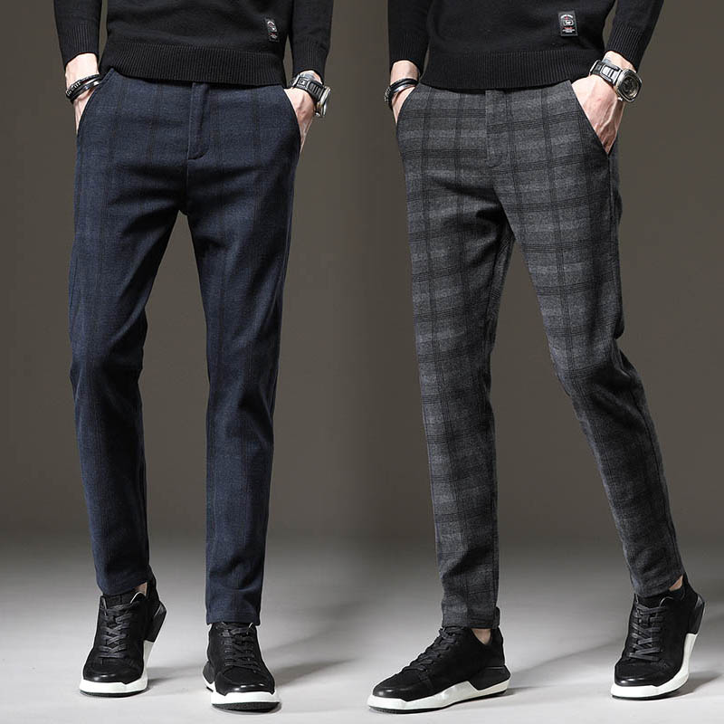 men's plaid chinos