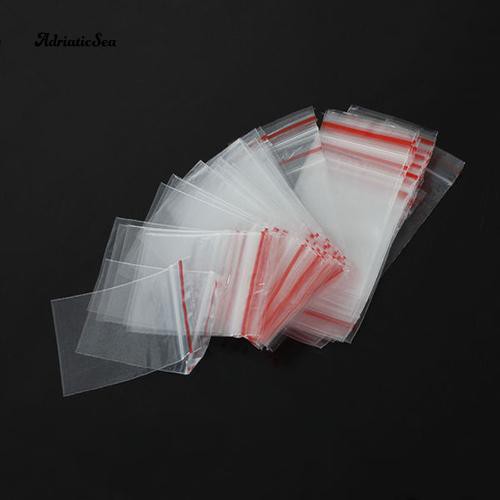 M02908 MMOREZMORE 100 Ziplock Bags 5x7 Clear Plastic Zip Lock Bag