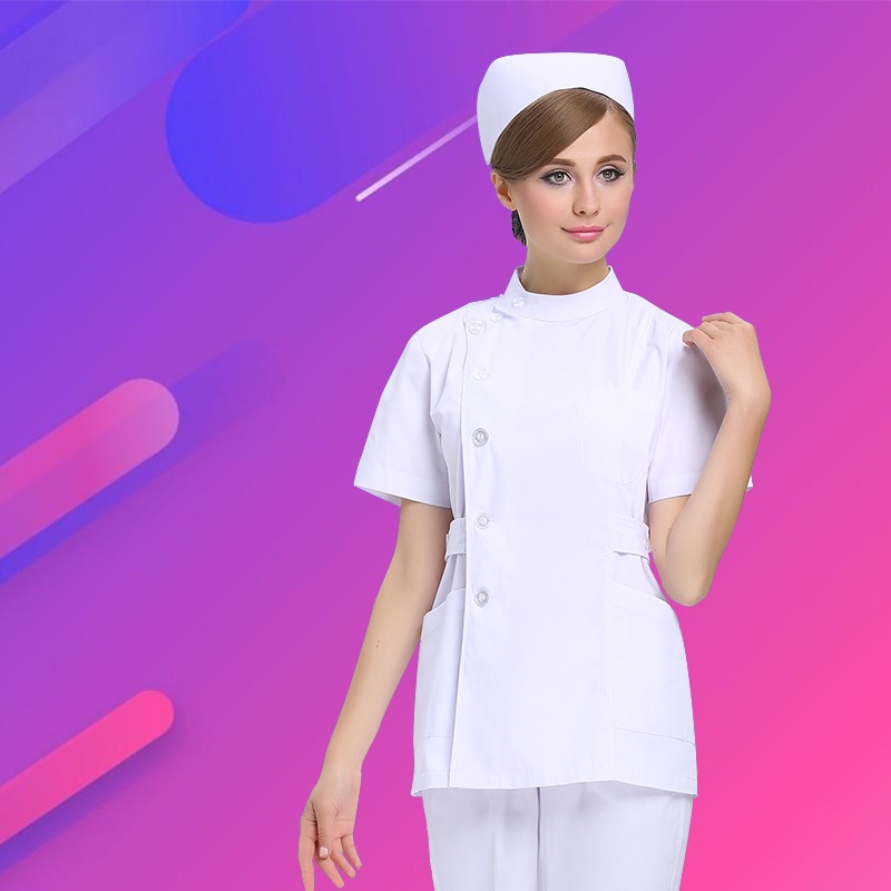 Nurse Uniform Suit White StandUp Collar Pink Blue Shopee Philippines
