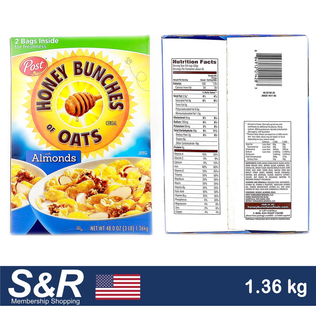 Post Honey Bunches of Oats with Almonds Cereal  | Shopee Philippines