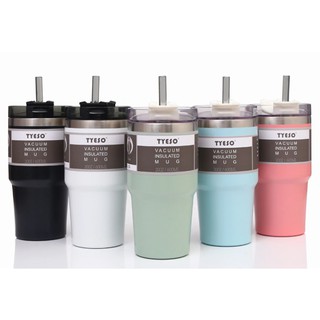 Tyeso Thermos Macaron Vacuum Insulated Tumbler with Straw ( 600ML ...