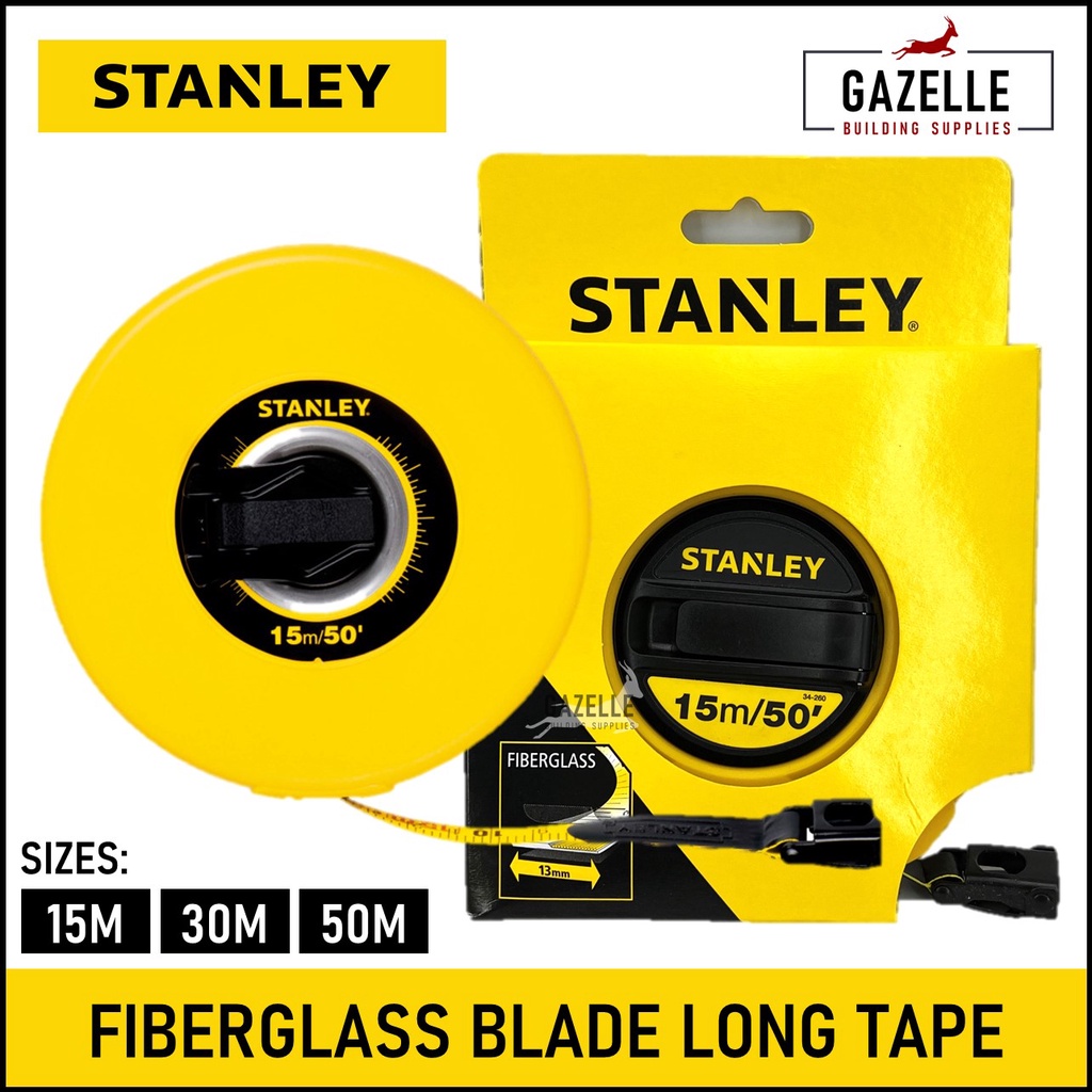 Stanley Fiberglass Blade Long Tape Measure 15m / 30m / 50m 34260 /