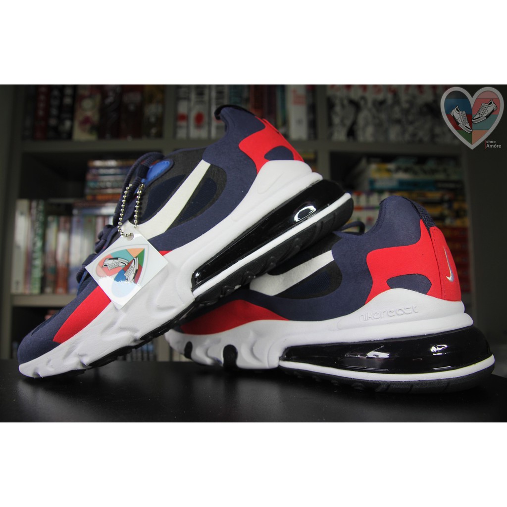 Nike Air Max 270 React Navy Blue Royal Blue White Red Colorway Shopee Philippines