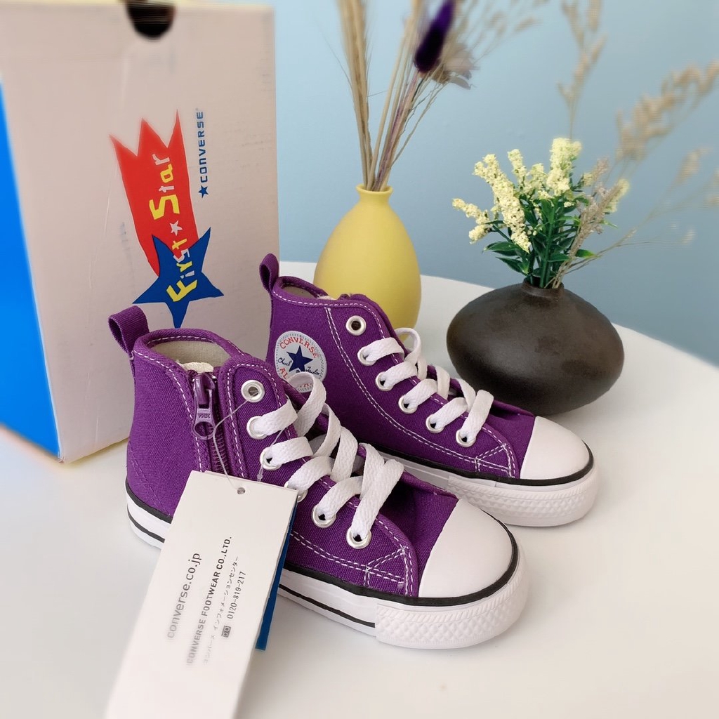 childrens purple converse boots