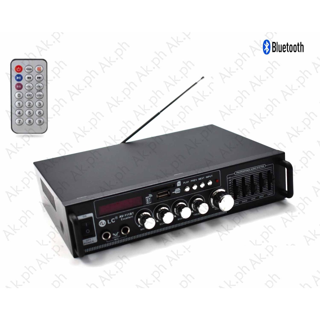 AV111BT HiFi Stereo Digital Player Bluetooth Audio Amplifier with