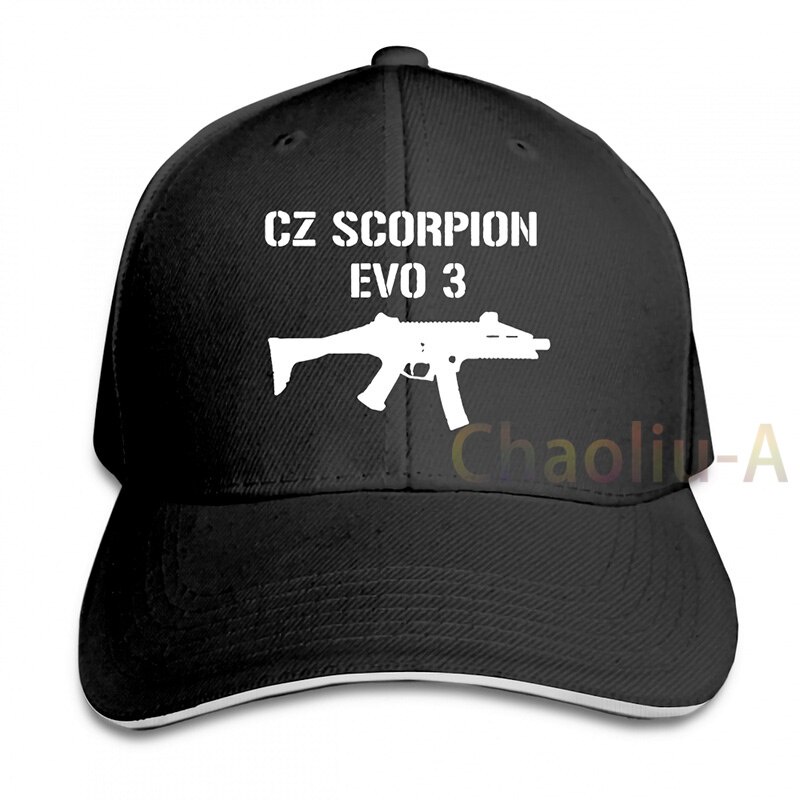 Cz Scorpion Evo 3 Submachine Gun Military Distressed Baseball Cap Men Trucker Hats Adjustable Cap