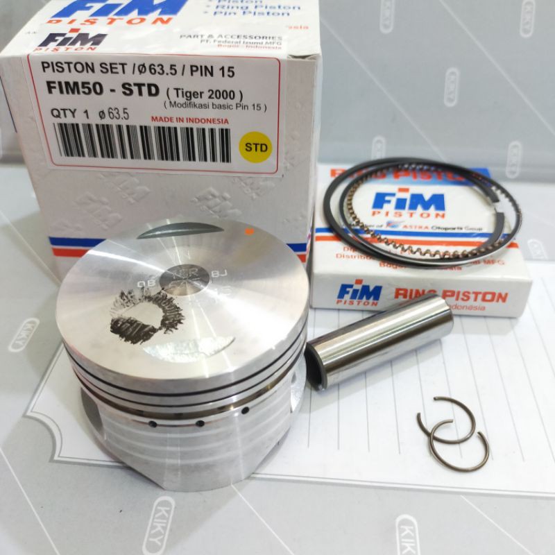 Piston PISTON PISTON PISTON PISTON KIT SET FIM 50 Size 63.5 64 64.5 65.5 66.5mm pen pin 15mm