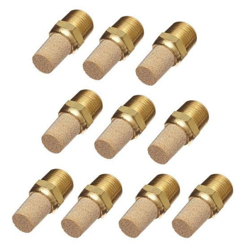 Brass Pneumatic Muffler Filter Noise Silencer Air Solenoid Valve ...