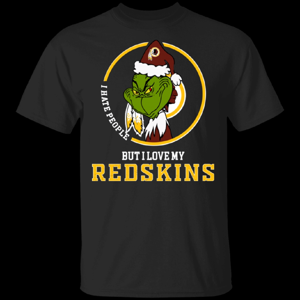 Gildan Details About I Hate People But I Love My Washington Redskins Grinch Nfl T Shirt Men Shopee Philippines - i hate roblox t shirt by vtg roblox