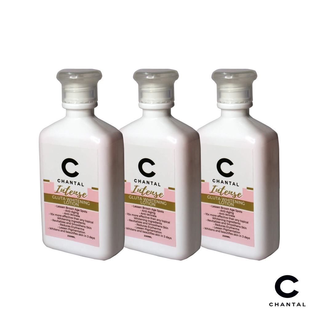 CHANTAL INTENSE Gluta Whitening Lotion Bundle (2+1 Lotion) Kojic Acid