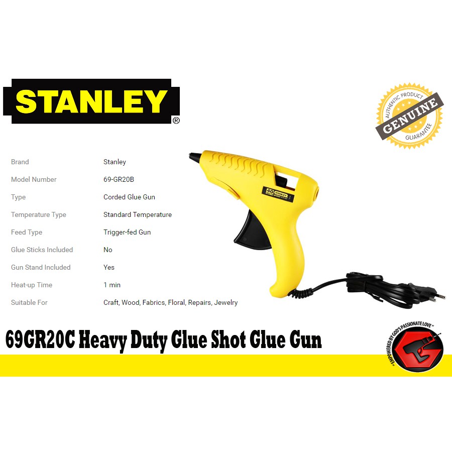 stanley heavy duty glue gun