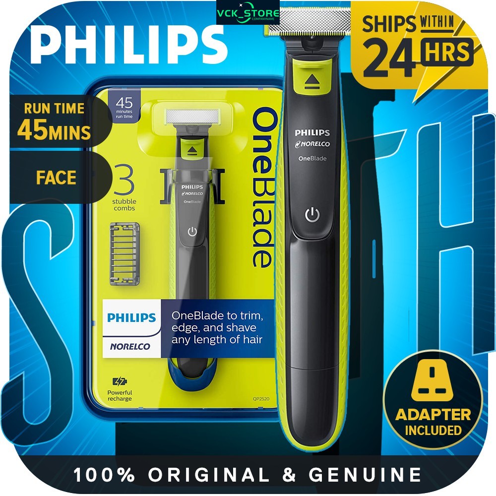 Philips Norelco Qp2520 Oneblade Face Hybrid Electric Trimmer And Shaver Ffp Packaging May