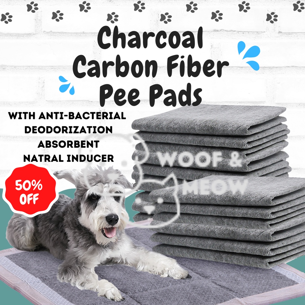 Disposable Charcoal Pet Dog Pee Pad w/ odor elimination BUY 10+3 Carbon