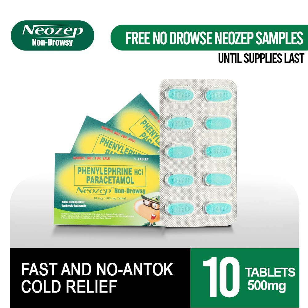 Neozep NonDrowsy 10s (For Cough, Colds & Flu) Shopee Philippines