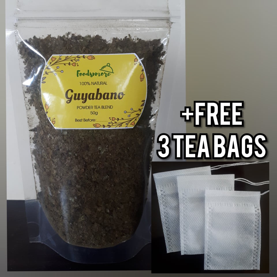 Guyabano Leaves Powder Tea Blend 50g Foodsnmore Herbal Tea 100 Natural Organic Shopee Philippines