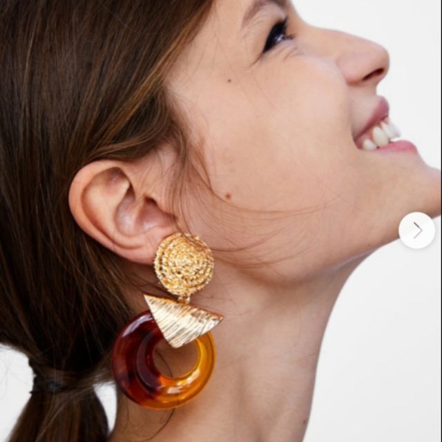 zara tortoiseshell earrings
