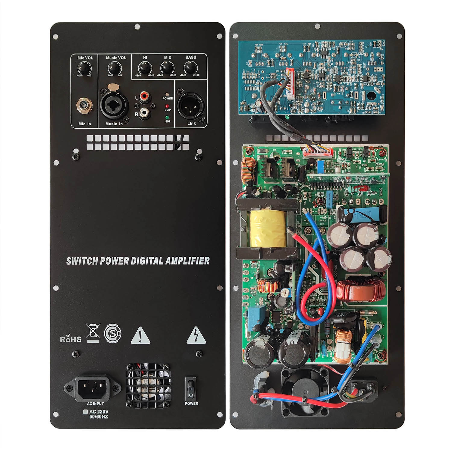 220V Class D 500W Digital Heavy Power Amplifier Hifi Audio Module