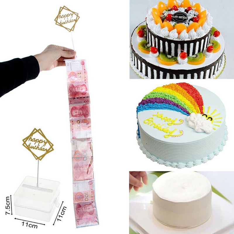 BAK Cake Money Pulling Box Reusable Creative Making Mold Funny Surprise