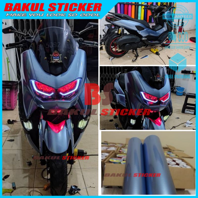 Sticker Scotlite Mettallic Candy Sky Blue Shiny Metallic Motorcycle